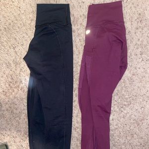 Black and maroon leggings $20 each